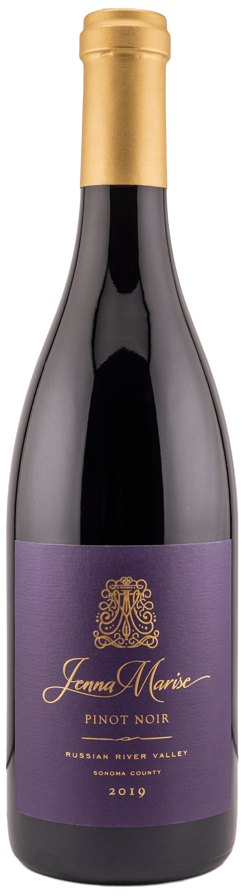 750ml bottle of JennaMarise 2019 Russian River Valley Pinot Noir